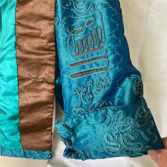 Chinese style fitted blue mandarin jacket by Shanghai Soho - Picture 5 of 7